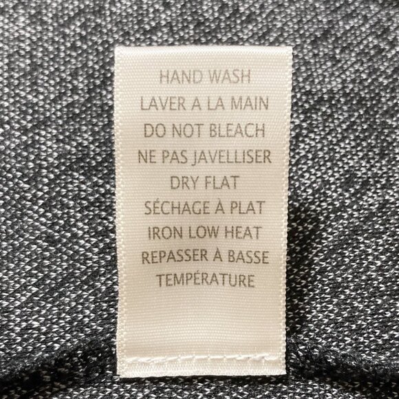 MAX STUDIO Black grey plaid faux wrap mini skirt ~ Stretchy SMALL slip-on skirt - Picture 9 of 10